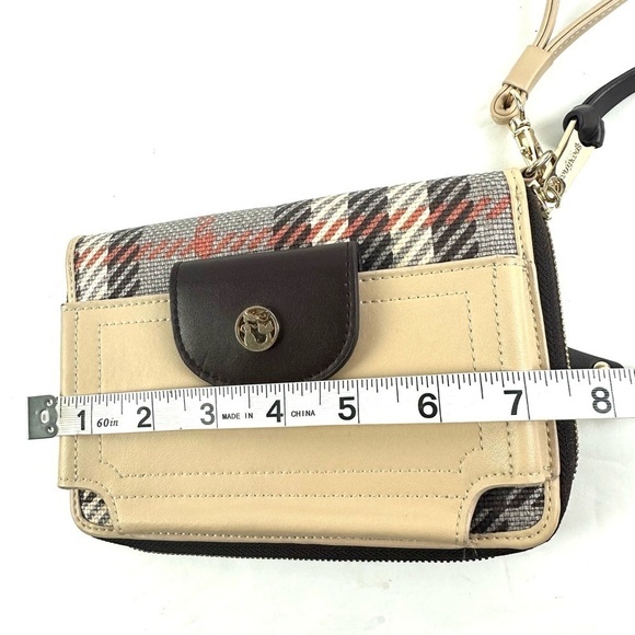 Spartina 449 Wymberly Wallet Wristlet Linen Leather Plaid Zip Clutch Brand NEW - Picture 10 of 10